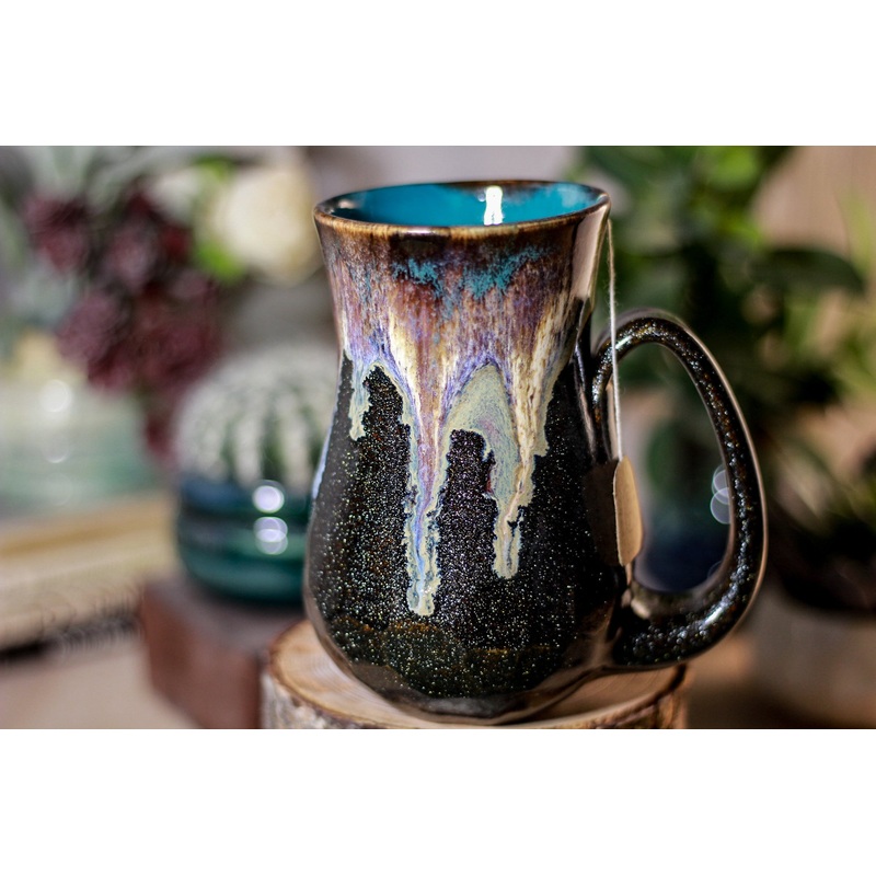 14-D Electric Wave Flared Notched Mug, 16 oz