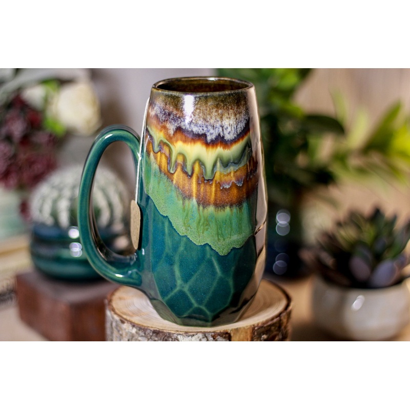 16-A New Earth Notched Crystal Mug, 16 oz.