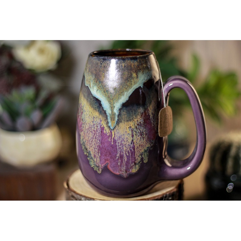 17-B Copper Agate Notched Mug, 16 oz.