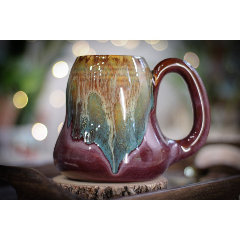 17-D Aqua Falls Gourd Mug, 20 oz.