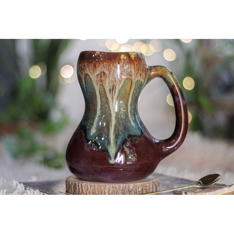 18-D Aqua Falls Gourd Mug, 22 oz.