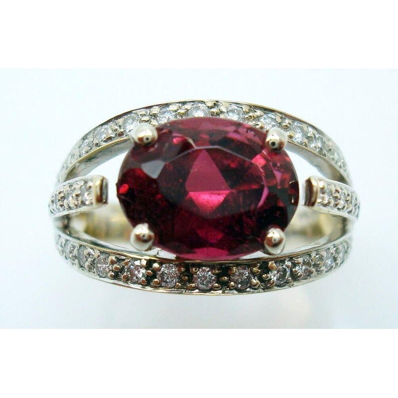 2.98ct Raspberry Rubellite Genuine Natural Tourmaline Ring (#J207)