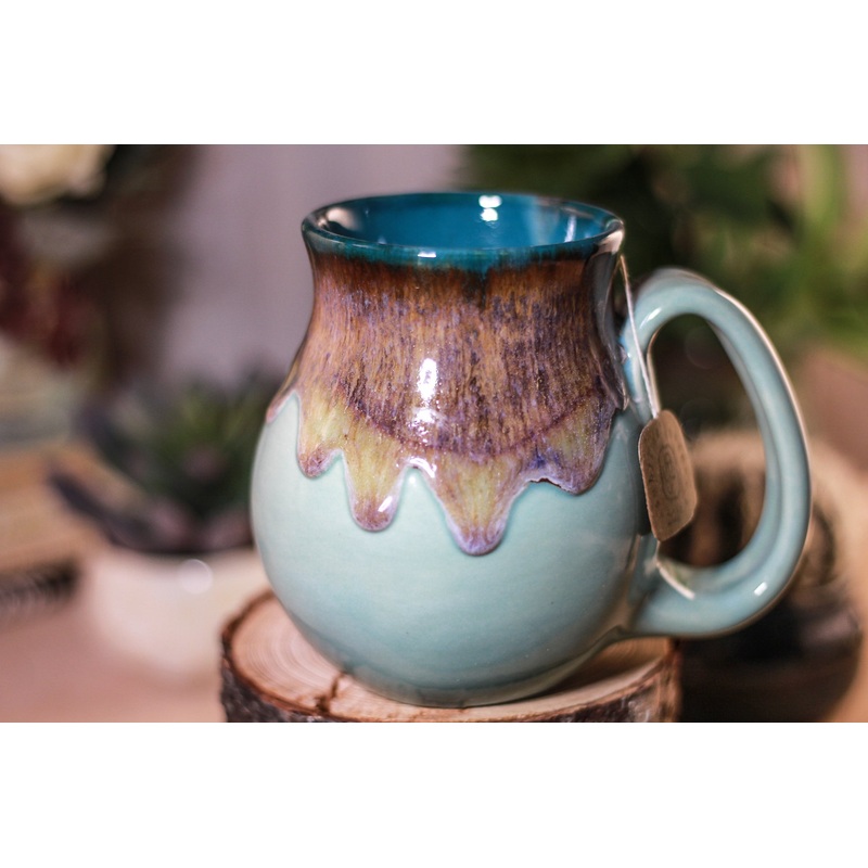 26-E Arctic Wave Barely Flared Notched Mug, 15 oz.