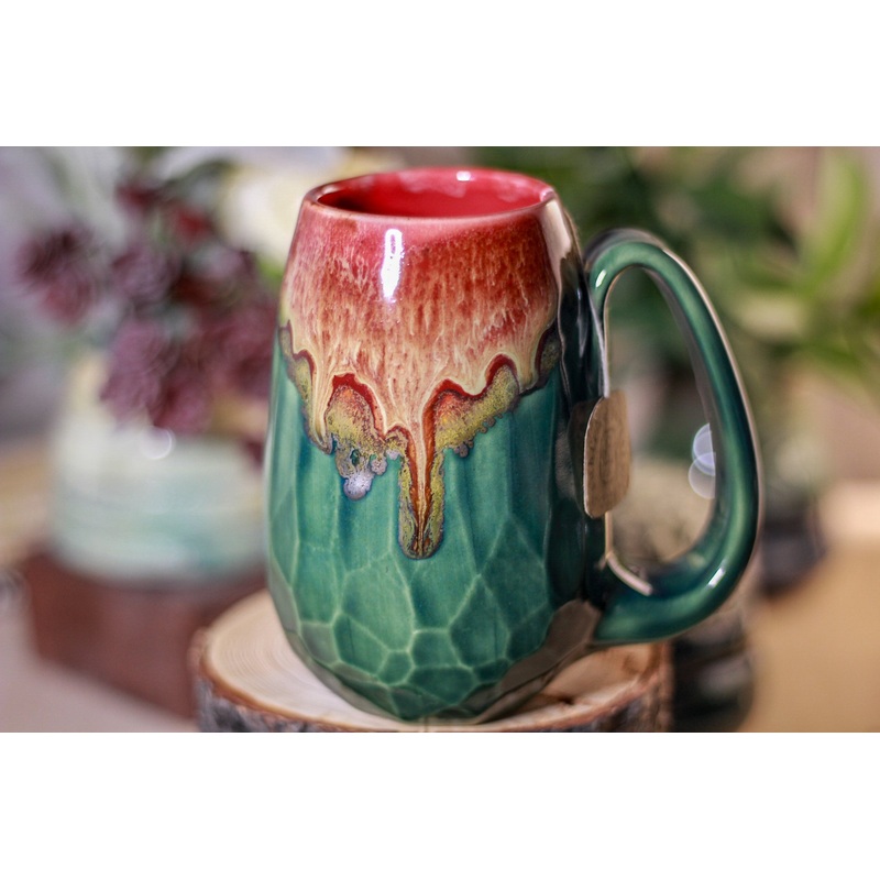 29-C Lava Falls Notched Crystal Mug, 13 oz