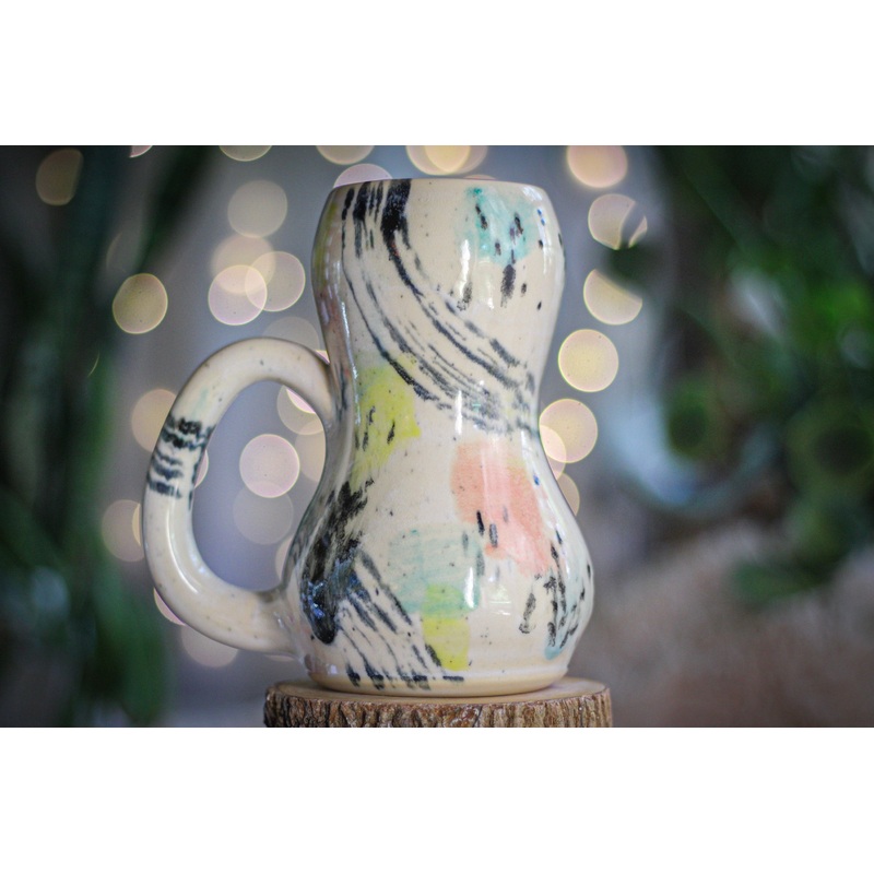 29-D Atomic Jazz Acorn Gourd Mug, 22 oz.