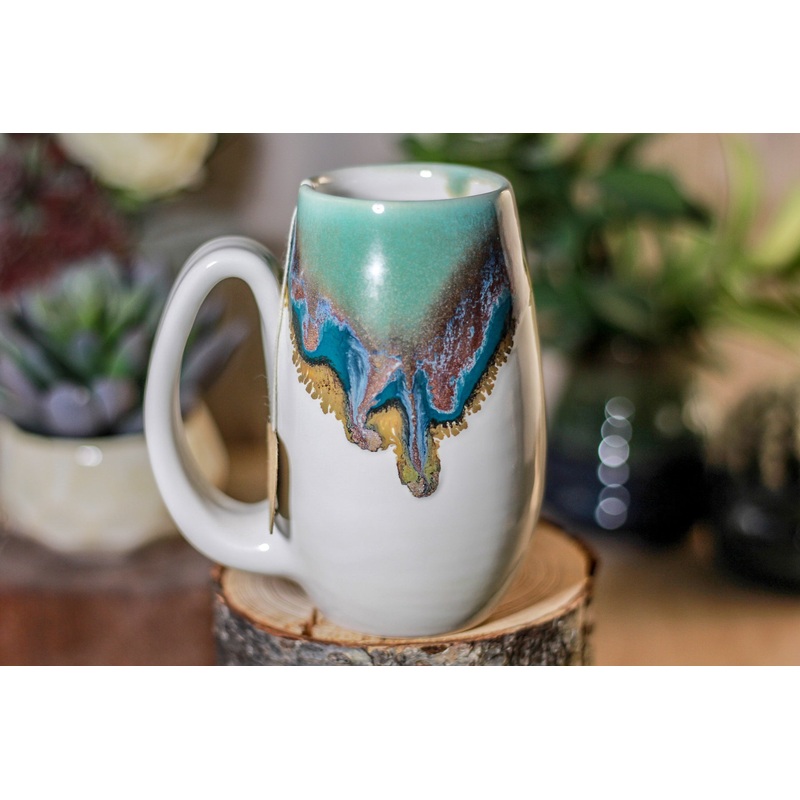31-C Blue Lagoon Notched Mug, 12 oz.