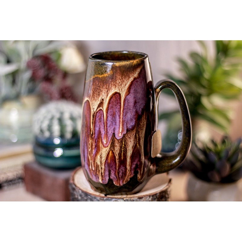 38-E Molten Beauty Notched Crystal Mug, 17 oz.