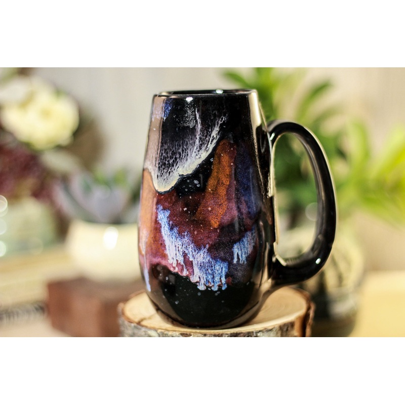 44-A Rainbow Stellar Notched Mug, 14 oz