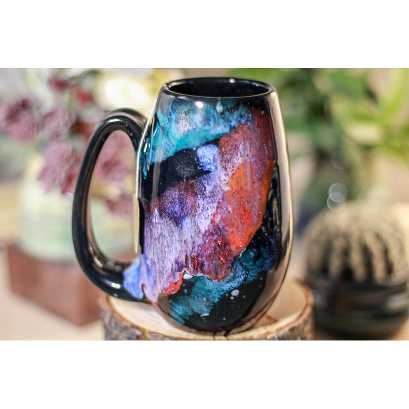 47-A Rainbow Stellar Notched Mug, 13 oz