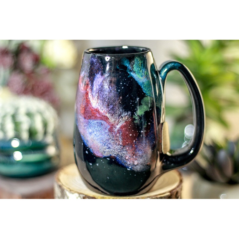 48-A Rainbow Stellar Notched Mug, 14 oz