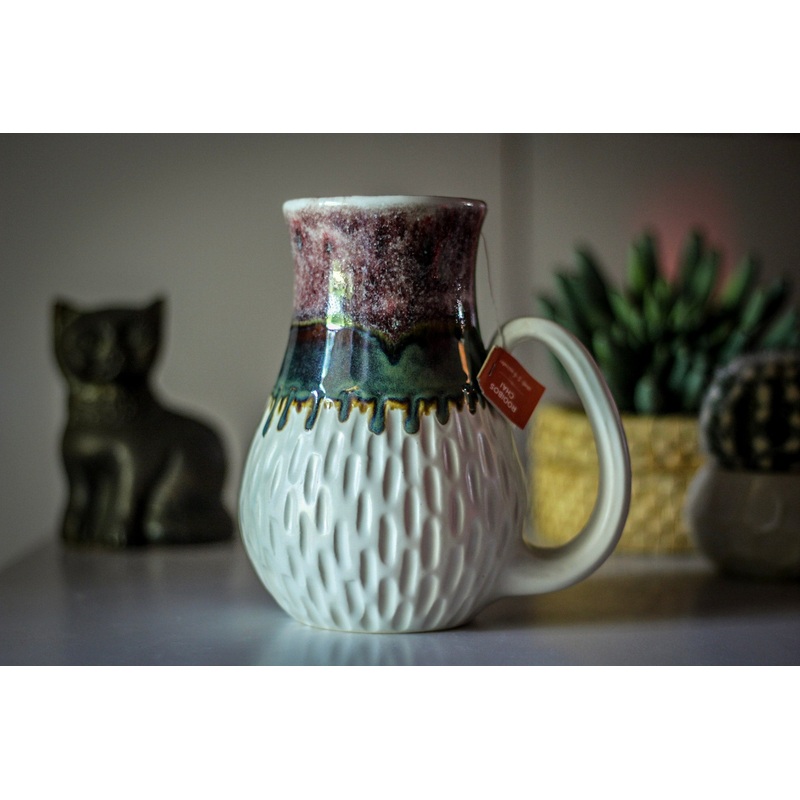 03-C PROTOTYPE Barely Flared Notched Textured Mug, 26 oz.