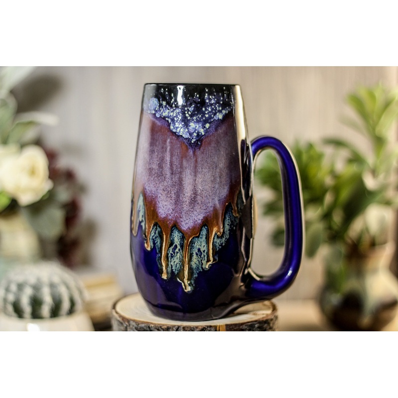 06-A Starry Night Notched Crystal Mug, 21 oz.