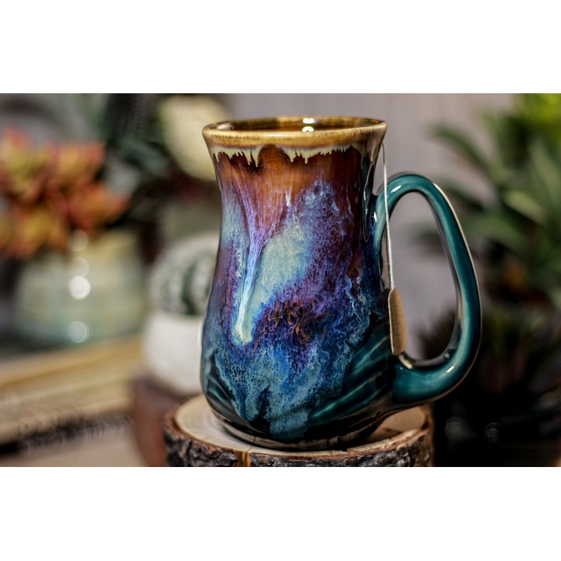 08-C PROTOTYPE Barely Flared Notched Textured Mug, 13 oz.