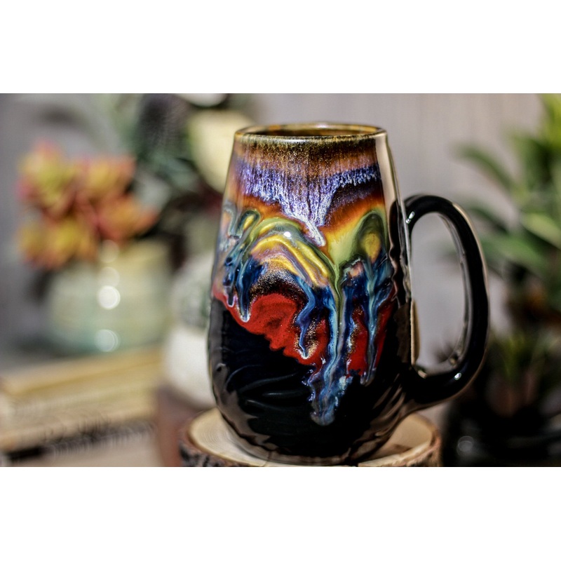 14-A New Earth Notched Textured Mug, 18 oz.