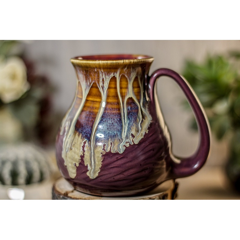 14-D New Wave Barely Flared Textured Mug, 18 oz.