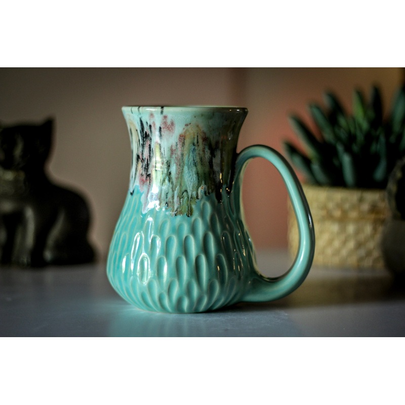21-E PROTOTYPE  Barely Flared Textured Mug, 18 oz.