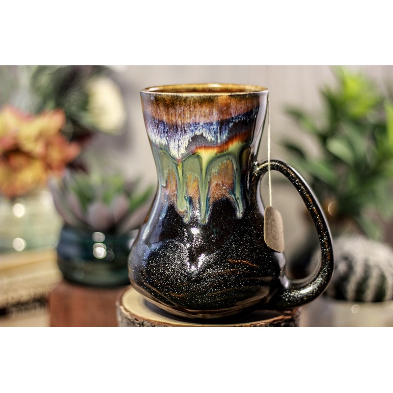 22-A New Earth Flared Notched Textured Mug, 17 oz.