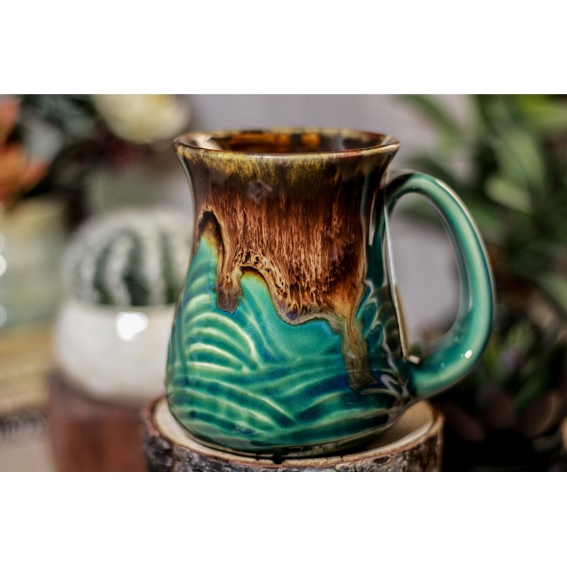 23-E PROTOTYPE Barely Flared Notched Textured Mug, 12 oz.