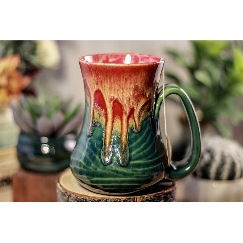 26-C Lava Falls Barely Flared Notched Textured Mug, 15 oz