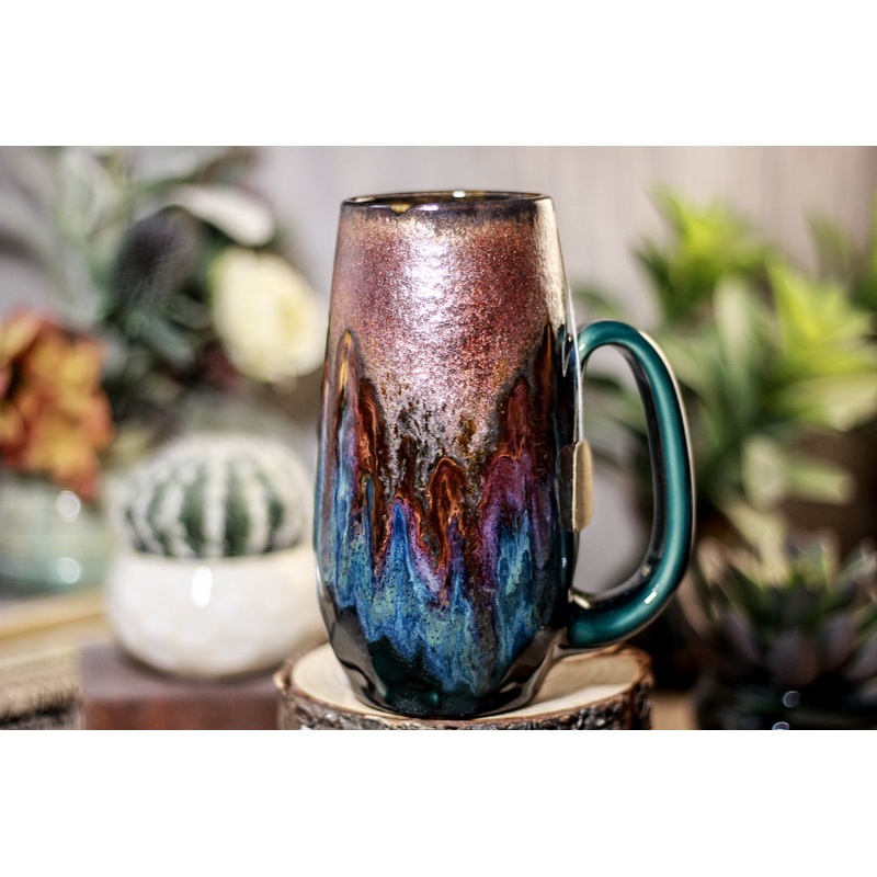 27-B Copper Haze PROTOTYPE Notched Crystal Mug, 16 oz.