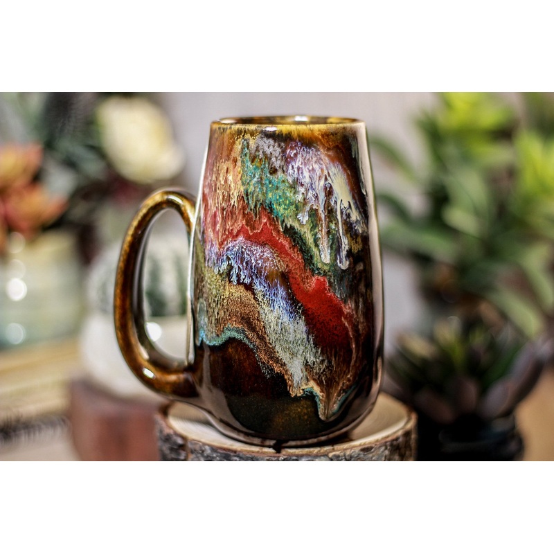 27-B Rainbow Grotto Notched Mug, 15 oz