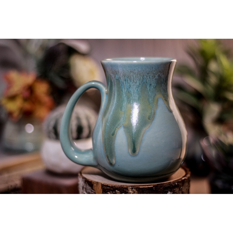 28-E Atlantean Jade Barely Flared Mug, 16 oz