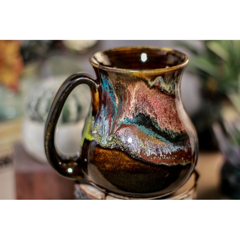 35-C Rainbow Grotto Barely Flared Mug, 18 oz