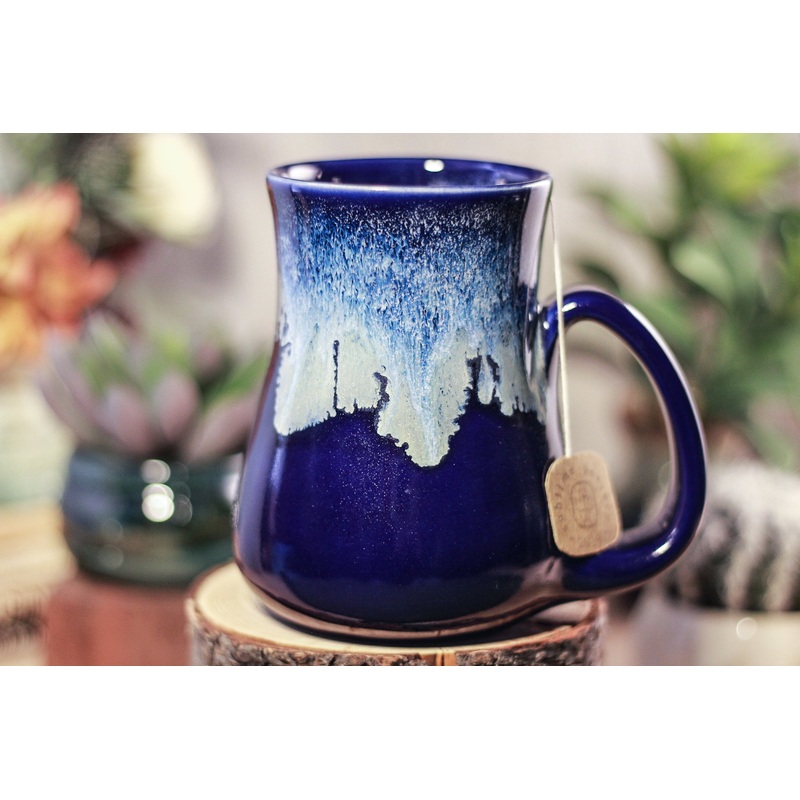 35-E Cobalt Tide Barely Flared Notched Mug, 17 oz.
