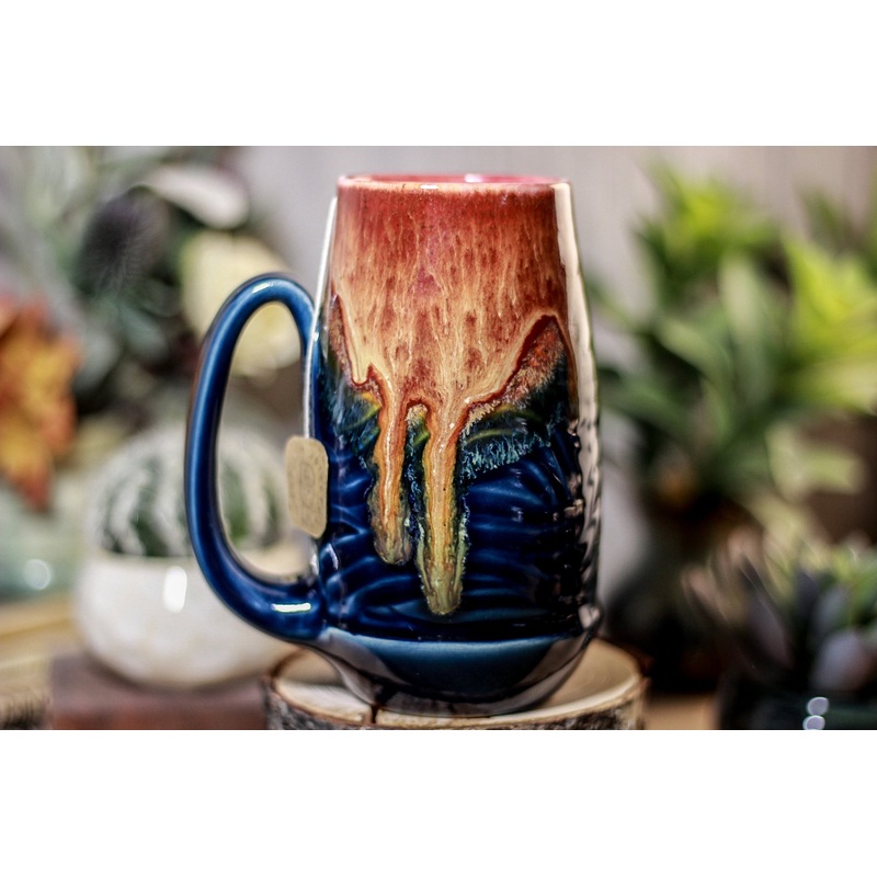 39-C Lava Falls Notched Textured Acorn Mug, 17 oz