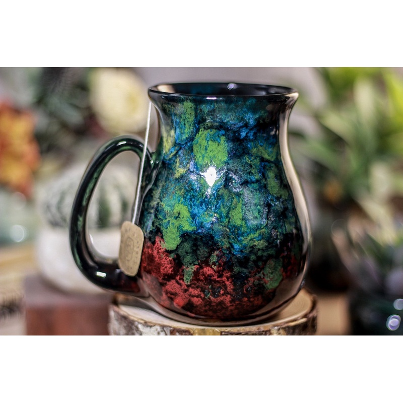 42-B Chrysocolla Barely Flared Notched Mug, 20 oz.