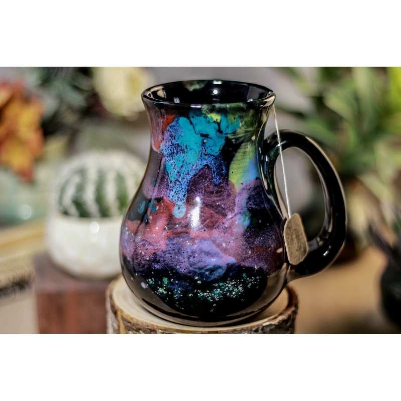 51-A Rainbow Stellar Barely Flared Notched Mug,  19 oz
