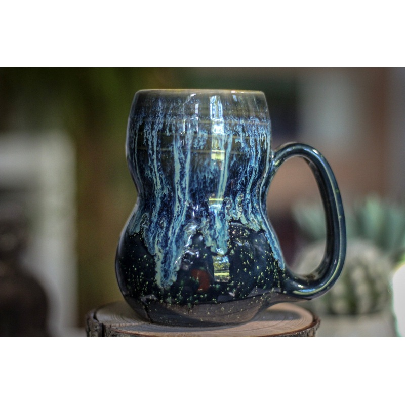 02-E Astral Wave Gourd Mug, 14 oz.