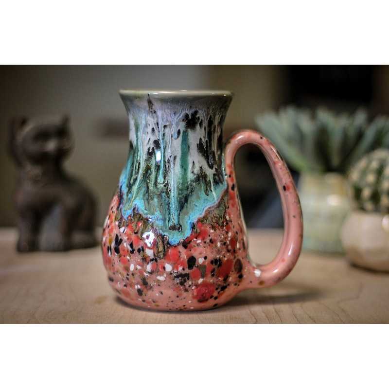 08-B Misty Mountain Granite Flared Acorn Mug, 18 oz.