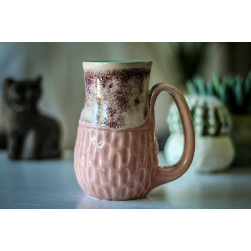 09-G EXPERIMENT Barely Flared Textured Mug, 16 oz.