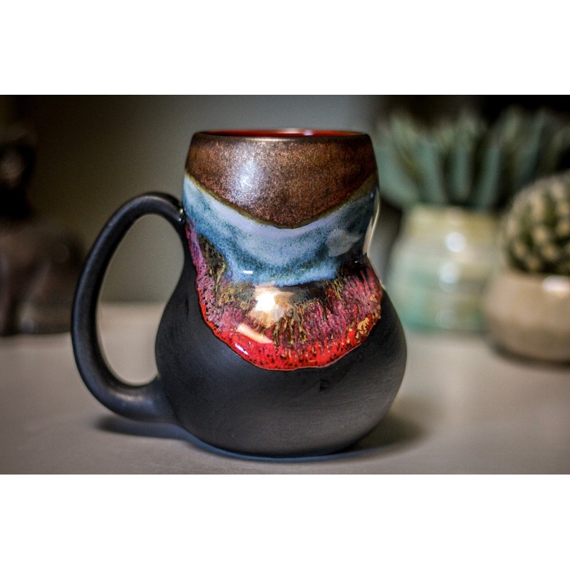 15-B Copper Agate Gourd Mug, 20 oz.