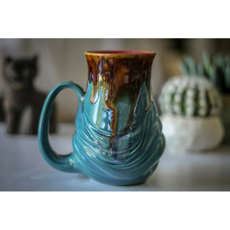 17-G EXPERIMENT Barely Flared Textured Mug, 17 oz.