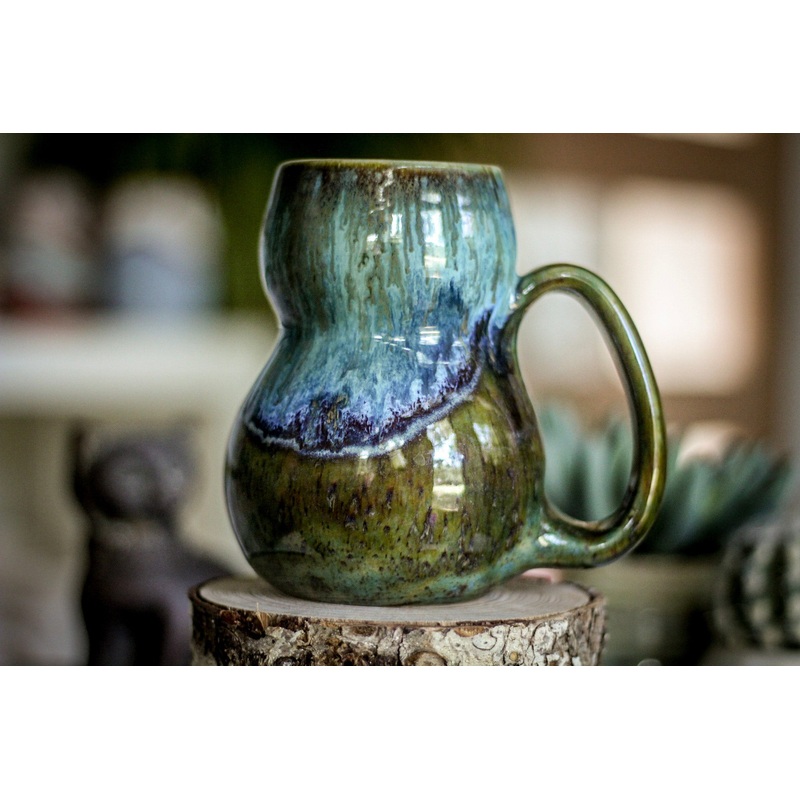 18-E Spanish Moss Gourd Mug, 17 oz.
