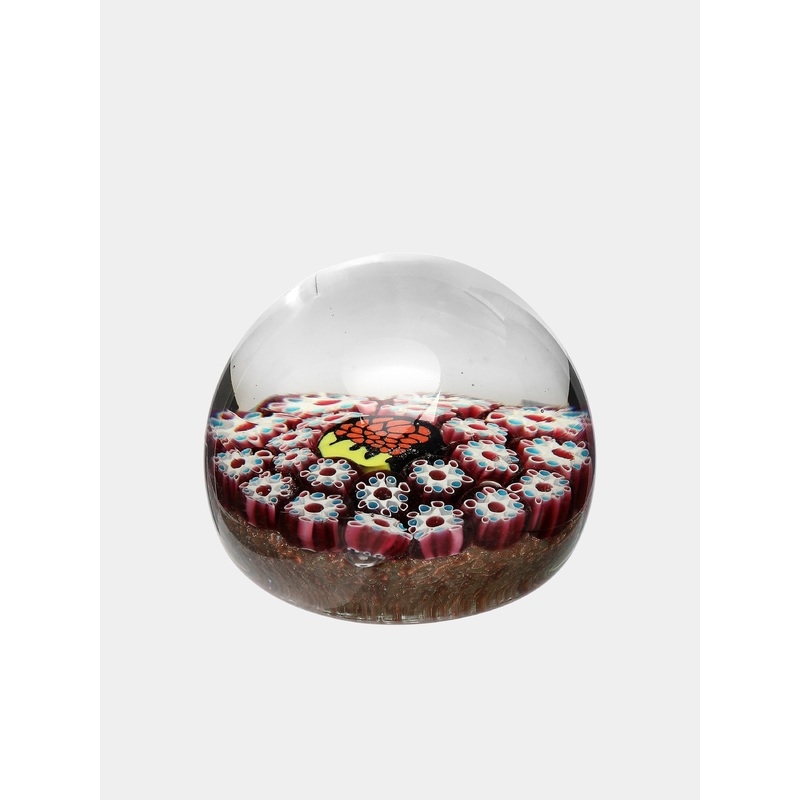 1970s Millefiori Murano Glass Paperweight