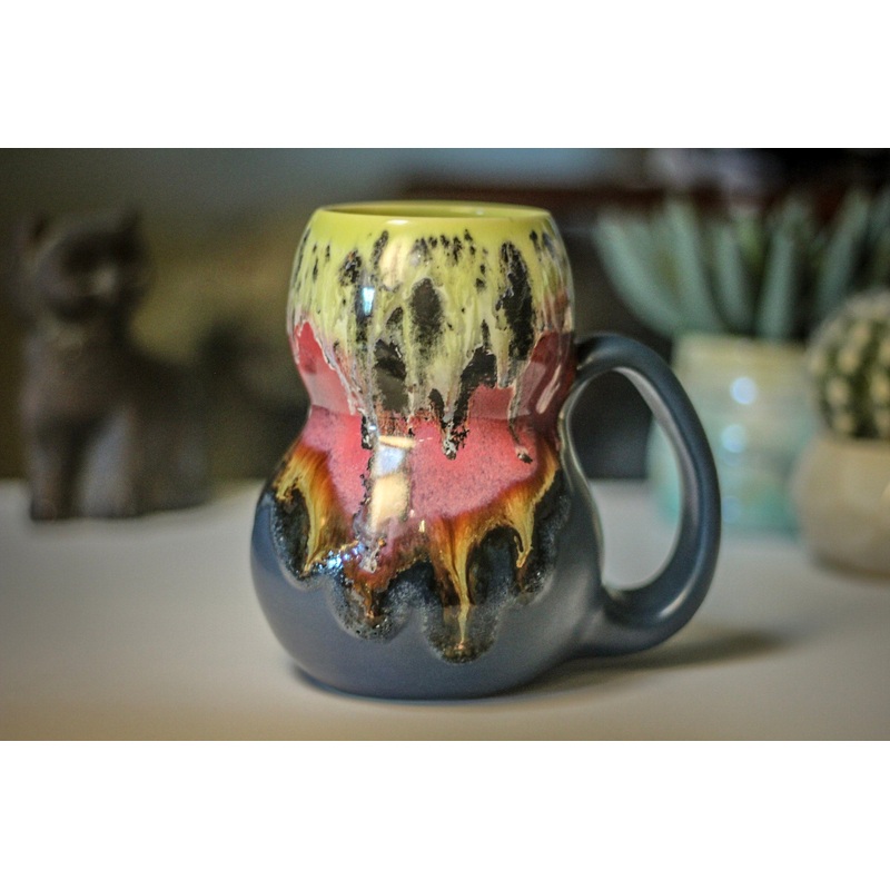 20-B Pink Moon Gourd Mug, 18 oz.