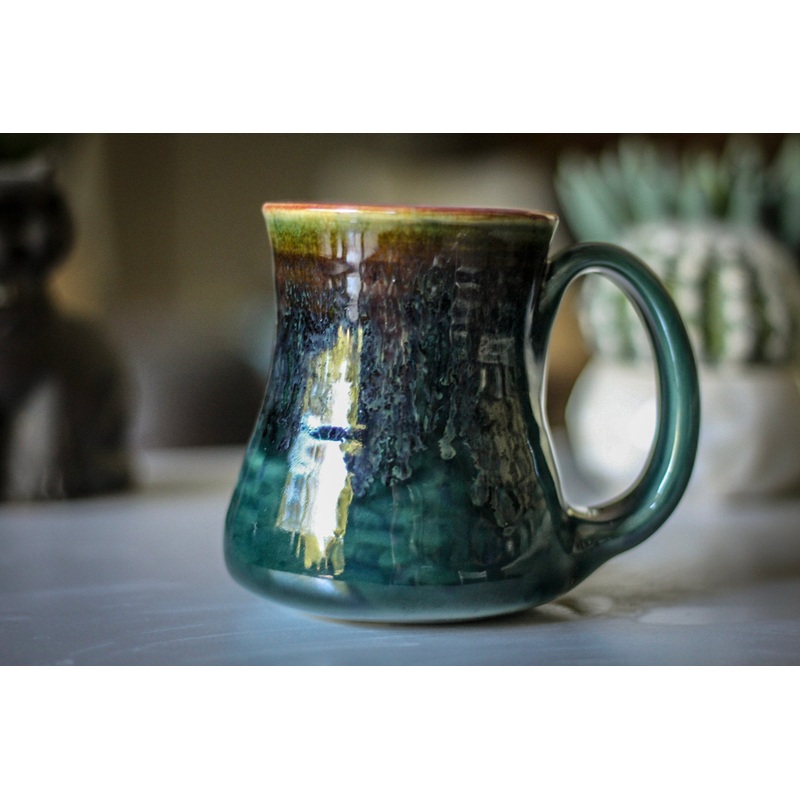25-F Spanish Moss Barely Flared Mug, 13 oz.