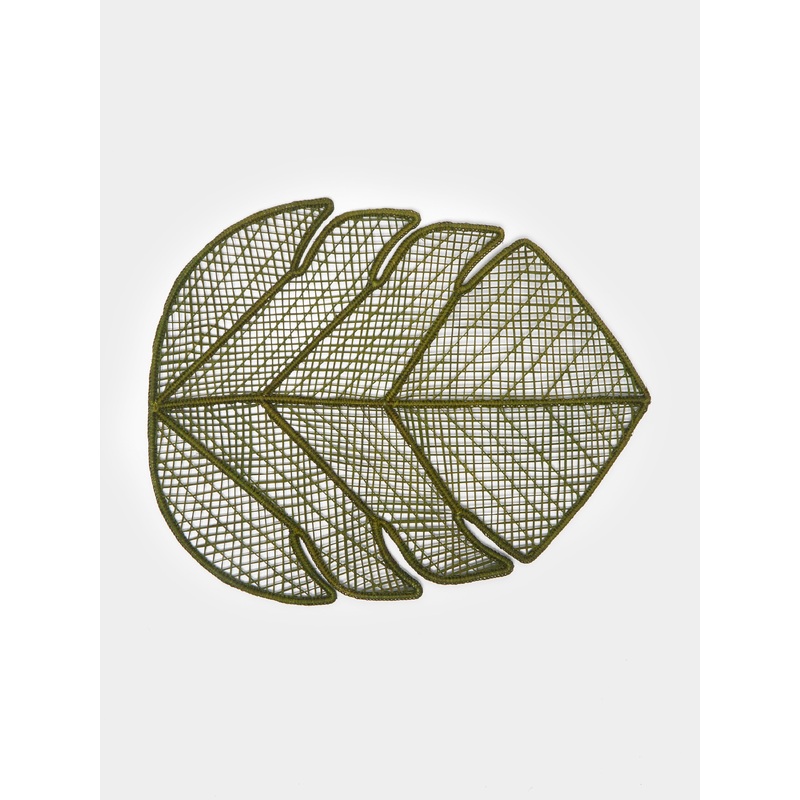 Leaf Handwoven Iraca Palm Placemats (Set of 4)