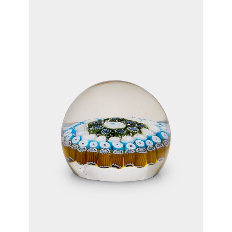 Mid-Century Murano Millefiori Glass Paperweight