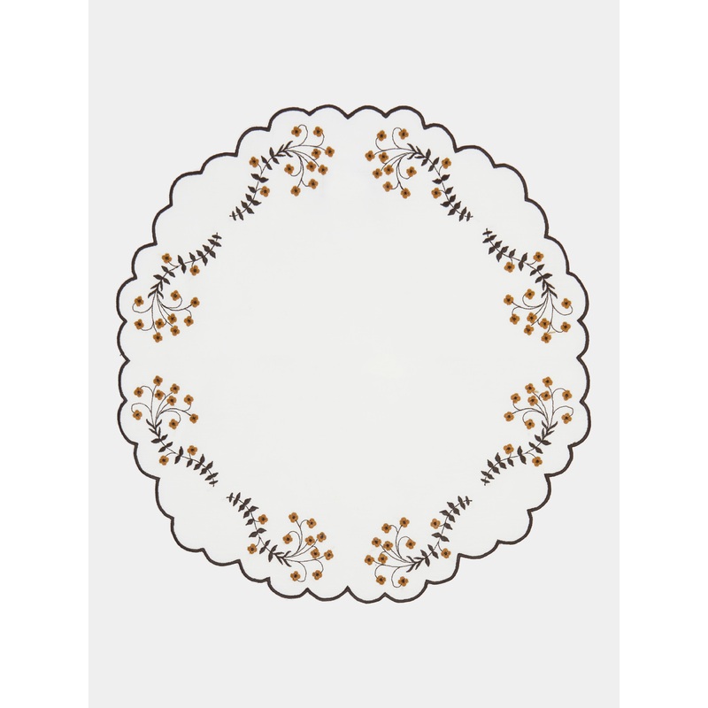 Spring Embroidered Linen Placemats (Set of 4)