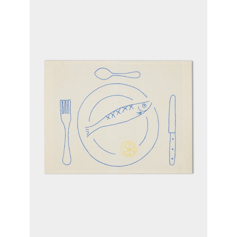 Supper Hand-Embroidered Linen Placemats (Set of 4)