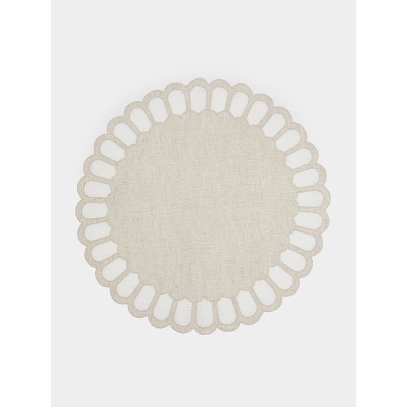 Zurbano Eco Embroidered Linen Placemats (Set of 4)