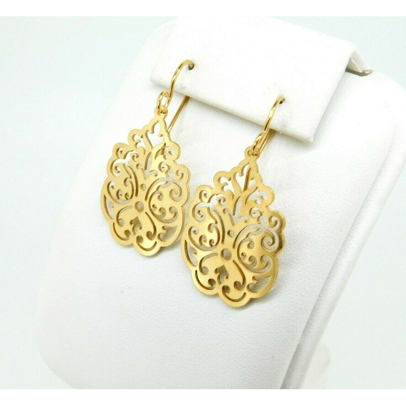 935 Sterling Vermeil Laser Cut Earrings (#J4401)