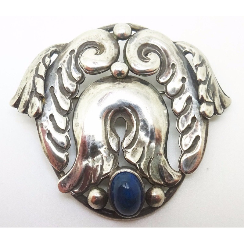 La Paglia Sterling Pin with Genuine Natural Labradorite (#J3361)