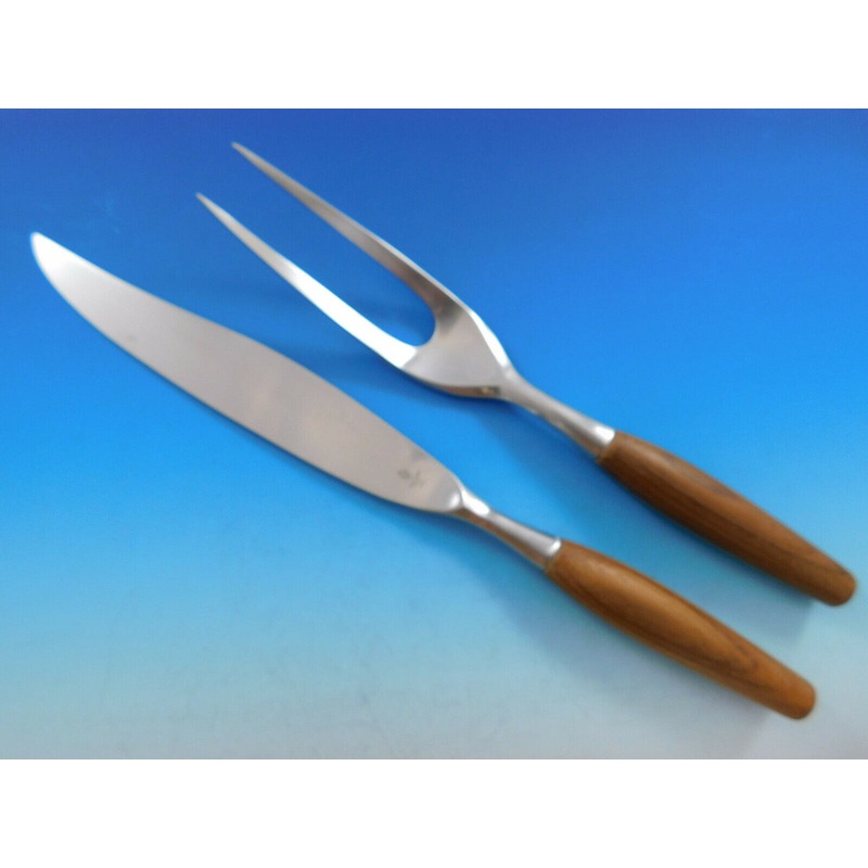 Classic Fjord Teak by Dansk Stainless Steel 2-piece Roast Carving Set New