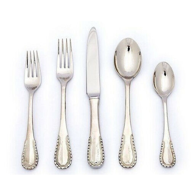 Merletto by Ricci Stainless Flatware Tableware Set Service 12 New 65 Pcs Beaded
