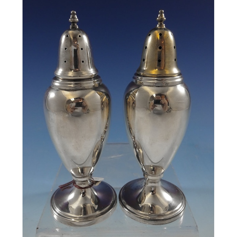 Pointed Antique by Reed Barton Dominick Haff Sterling Salt Pepper Shakers #2409